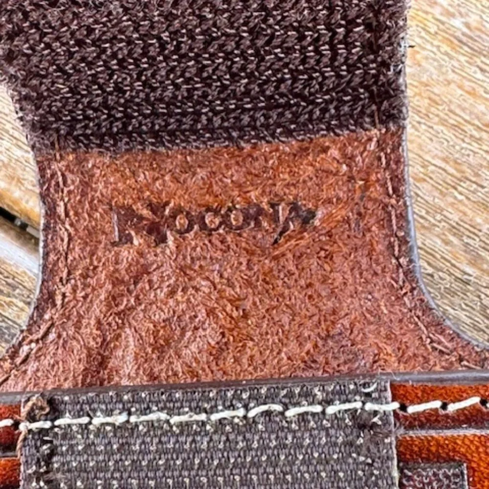 VINTAGE NACONA TOOLED LEATHER BELT CLIP CELL PHONE HOLDER